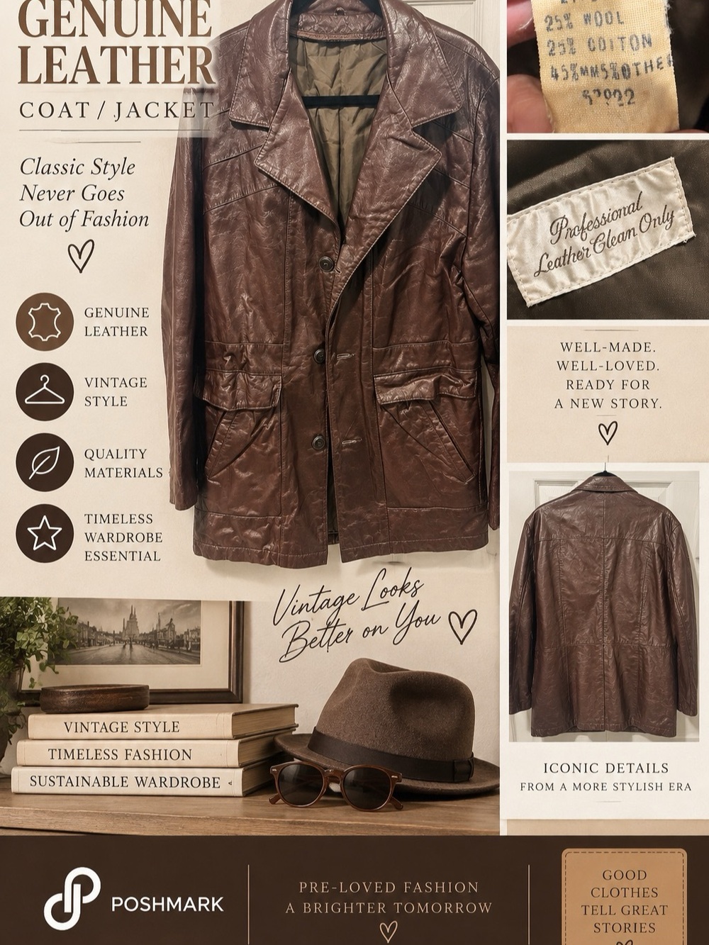 Brown leather jacket